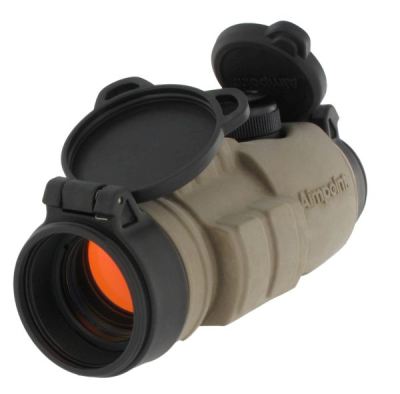 Aimpoint CompM3 reflex sight with 'Coyote' colored protective cover