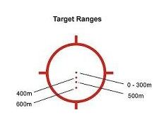 The EXPS3-4 reticle enables aimed fire out to 600 meters